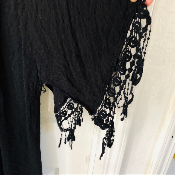 Chelsea & Violet black fringy festival bohemian fringe dress Size medium - Picture 5 of 7